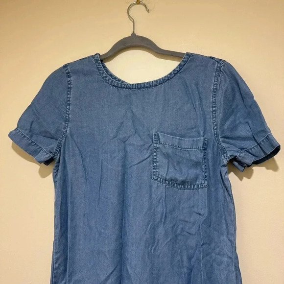 Women’s BeachLunchLounge Brand Denim Blue Short Sleeve Summer Midi Dress Size  S - Picture 5 of 15